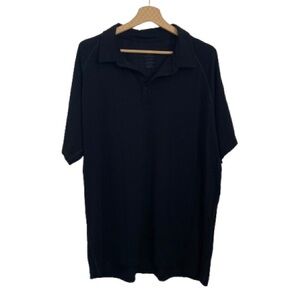 Woolx Men’s Black Merino Wool Polo Shirt - Size 2XL - Lightweight & Breathable